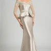 Feriani Couture - Off Shoulder Peplum Trumpet Gown 18574 1 Feriani Couture - Off Shoulder Peplum Trumpet Gown 18574
