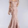 Formal Gowns Feriani Couture - Off Shoulder Ruffled Peplum Accent Trumpet Dress 18958 - 1 Pc Rose In Size 6 Available 2 Formal Gowns Feriani Couture - Off Shoulder Ruffled Peplum Accent Trumpet Dress 18958 - 1 Pc Rose In Size 6 Available