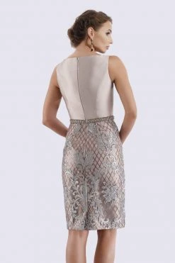 Feriani Couture Sleek Embroidered Lattice Cocktail Dress 18690 6 Feriani Couture Sleek Embroidered Lattice Cocktail Dress 18690