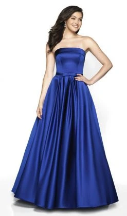 Blush By Alexia Designs Flair Prom - 19024 Strapless Fitted Bodice Bow Accent A-Line Gown