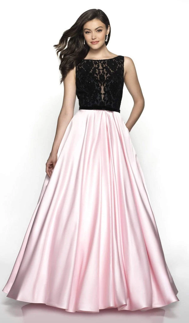 Blush By Alexia Designs Flair Prom - 19027 Sleeveless Lace Illusion Top A-Line Satin Gown Formal Gowns 5 Blush By Alexia Designs Flair Prom - 19027 Sleeveless Lace Illusion Top A-Line Satin Gown Formal Gowns