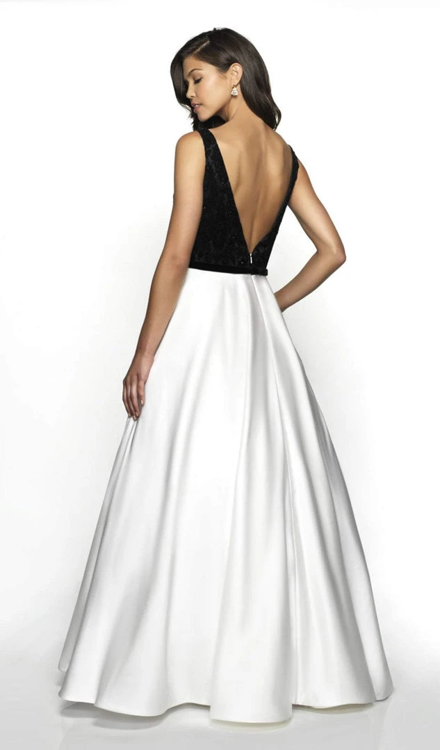 Blush By Alexia Designs Flair Prom - 19027 Sleeveless Lace Illusion Top A-Line Satin Gown Formal Gowns 4 Blush By Alexia Designs Flair Prom - 19027 Sleeveless Lace Illusion Top A-Line Satin Gown Formal Gowns