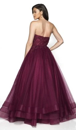 Blush By Alexia Designs Formal Gowns Flair Prom - 19051 Strapless Lace Tiered Tulle Ballgown