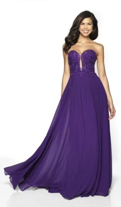 Blush By Alexia Designs Flair Prom - 19067 Lace Deep Sweetheart Chiffon A-line Dress