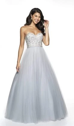 Blush By Alexia Designs Flair Prom - 19073 Strapless Sweetheart Crystalline Tulle Gown