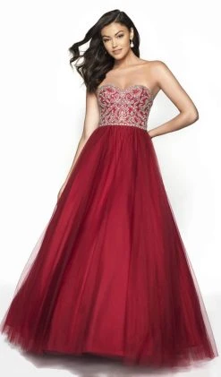 Blush By Alexia Designs Flair Prom - 19073 Strapless Sweetheart Crystalline Tulle Gown