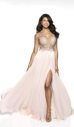 Blush By Alexia Designs Formal Gowns Flair Prom - 19103 Embellished Chiffon A-line Dress