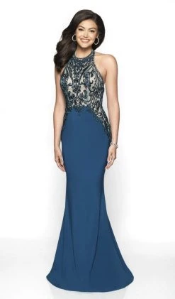 Blush By Alexia Designs Formal Gowns Flair Prom - 19131 Embroidered Illusion Halter Jersey Gown 8 Blush By Alexia Designs Formal Gowns Flair Prom - 19131 Embroidered Illusion Halter Jersey Gown