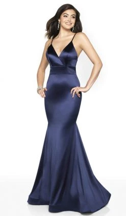 Blush By Alexia Designs Formal Gowns Flair Prom - 19142 Sleeveless V Neck Satin Jersey Mermaid Dress 11 Blush By Alexia Designs Formal Gowns Flair Prom - 19142 Sleeveless V Neck Satin Jersey Mermaid Dress