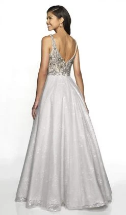 Blush By Alexia Designs Flair Prom - 19200 Lace Deep V-neck Tulle Ballgown Formal Gowns