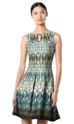 Gabby Skye - 18986M Multi Print Sheath Dress Cocktail Dresses
