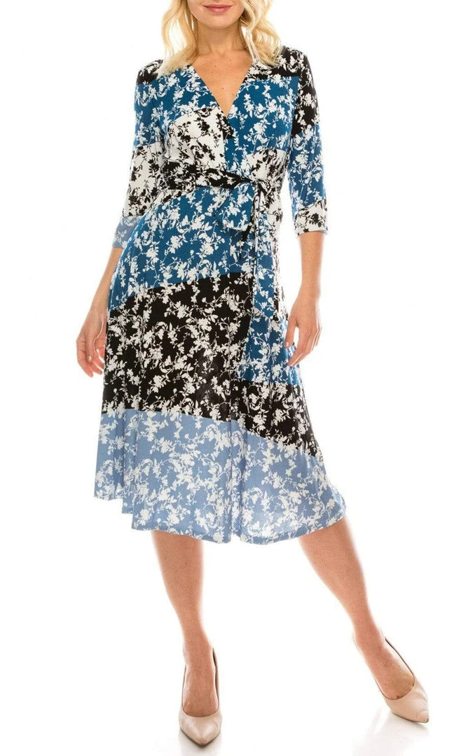 Gabby Skye - 19334M Floral Print A-Line Dress 3 Gabby Skye - 19334M Floral Print A-Line Dress