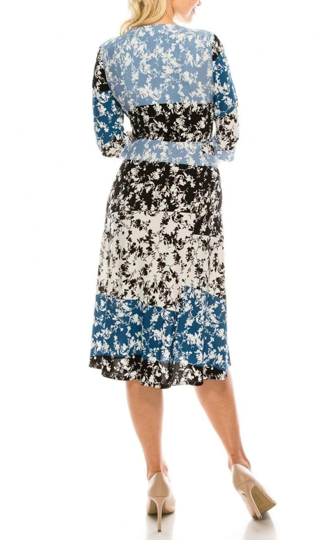 Gabby Skye - 19334M Floral Print A-Line Dress 5 Gabby Skye - 19334M Floral Print A-Line Dress
