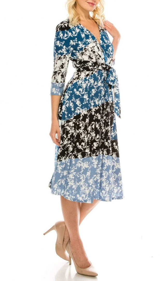 Gabby Skye - 19334M Floral Print A-Line Dress 4 Gabby Skye - 19334M Floral Print A-Line Dress