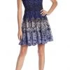 Gabby Skye - 56339MG Multi-Print Gradient Knit Lace A-Line Dress 1 Gabby Skye - 56339MG Multi-Print Gradient Knit Lace A-Line Dress