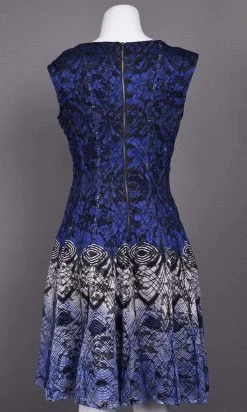 Gabby Skye - 56339MG Multi-Print Gradient Knit Lace A-Line Dress 10 Gabby Skye - 56339MG Multi-Print Gradient Knit Lace A-Line Dress