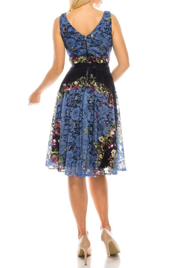 Gabby Skye - 57369MG Sleeveless Floral Print Lace A-Line Dress Cocktail Dresses 9 Gabby Skye - 57369MG Sleeveless Floral Print Lace A-Line Dress Cocktail Dresses