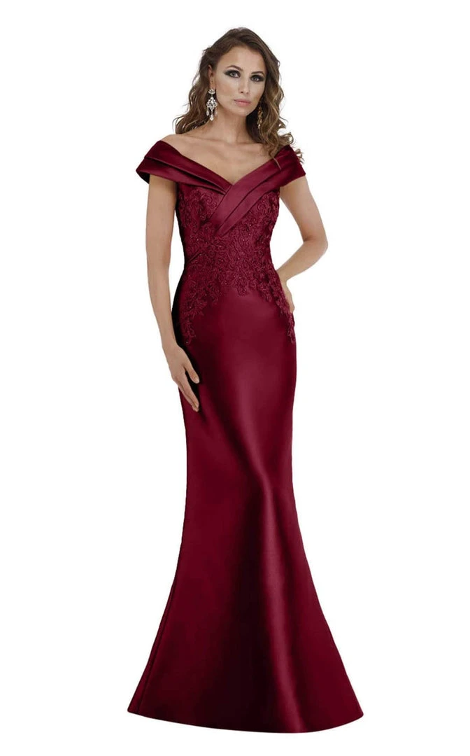 Gia Franco - Tiered Off-Shoulder Lace Appliqued Evening Gown 12005 - 1 Pc Rose In Size 14 Available Formal Gowns 4 Gia Franco - Tiered Off-Shoulder Lace Appliqued Evening Gown 12005 - 1 Pc Rose In Size 14 Available Formal Gowns