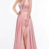 Colors Dress Formal Gowns Glow By Colors - Embellished Deep V-neck A-line Dress G813 - 1 Pc Blush In Size 8 Available