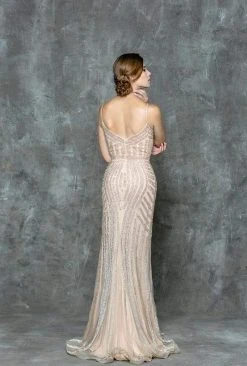 Colors Dress Glow By Colors - Embellished Sweetheart Sheath Dress G664 - 1 Pc Gold In Size 0 Available Formal Gowns