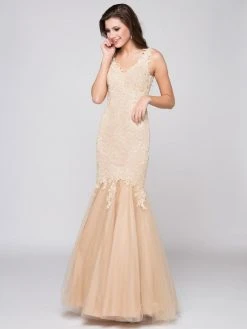 Colors Dress Formal Gowns Glow By Colors - G290-1 V-neck Beaded Lace Mermaid Gown 12 Colors Dress Formal Gowns Glow By Colors - G290-1 V-neck Beaded Lace Mermaid Gown
