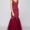 Colors Dress Formal Gowns Glow By Colors - G290-1 V-neck Beaded Lace Mermaid Gown