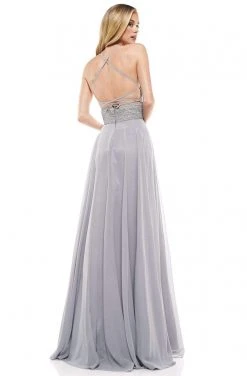 Colors Dress Glow Dress - G889 Strappy Sleeveless Lace Top Chiffon A-Line Gown Formal Gowns