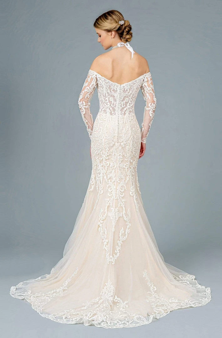 Formal Gowns GLS By Gloria - GL1801 Embroidered Deep Off-Shoulder Trumpet Dress 4 Formal Gowns GLS By Gloria - GL1801 Embroidered Deep Off-Shoulder Trumpet Dress