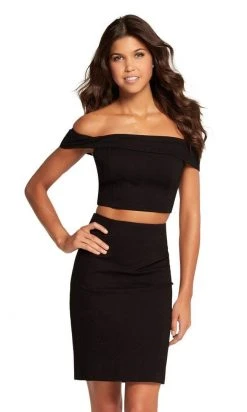 Harper And Lemon - 22107 Off-Shoulder Two-Piece Short Dress
