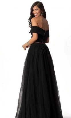 Formal Gowns Harper And Lemon - 221112 Two Piece Off Shoulder A Line Dress