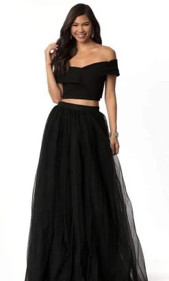 Formal Gowns Harper And Lemon - 221112 Two Piece Off Shoulder A Line Dress