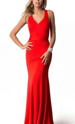 Formal Gowns Harper And Lemon - 22256 Crisscross-Strapped Long Jersey Gown 7 Formal Gowns Harper And Lemon - 22256 Crisscross-Strapped Long Jersey Gown