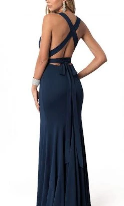 Formal Gowns Harper And Lemon - 22256 Crisscross-Strapped Long Jersey Gown 6 Formal Gowns Harper And Lemon - 22256 Crisscross-Strapped Long Jersey Gown