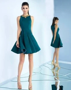 Cocktail Dresses Ieena Duggal - 25574i Beaded Bateau Neck A-Line Dress 7 Cocktail Dresses Ieena Duggal - 25574i Beaded Bateau Neck A-Line Dress