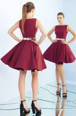 Ieena Duggal - 25607i Sleeveless Metal Belted Dress Cocktail Dresses 15 Ieena Duggal - 25607i Sleeveless Metal Belted Dress Cocktail Dresses