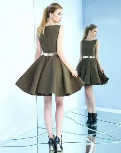 Ieena Duggal - 25607i Sleeveless Metal Belted Dress Cocktail Dresses 13 Ieena Duggal - 25607i Sleeveless Metal Belted Dress Cocktail Dresses