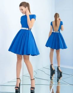 Ieena Duggal - 25680I Cap Sleeve High Neck A-Line Dress Cocktail Dresses 7 Ieena Duggal - 25680I Cap Sleeve High Neck A-Line Dress Cocktail Dresses