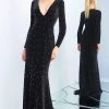 Ieena Duggal - 25934I Rhinestone Ornate Black Velvet Evening Gown Formal Gowns 2 Ieena Duggal - 25934I Rhinestone Ornate Black Velvet Evening Gown Formal Gowns