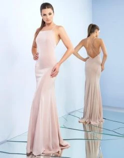 Ieena Duggal - 26079I Cut-In Bodice Crisscross-Strapped Long Gown Formal Gowns 7 Ieena Duggal - 26079I Cut-In Bodice Crisscross-Strapped Long Gown Formal Gowns