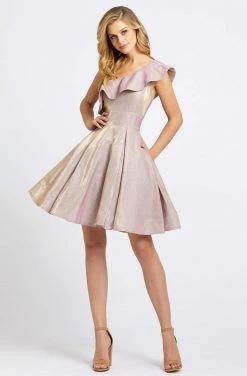 Cocktail Dresses Ieena Duggal - 26097I Ruffled Asymmetrical A-Line Cocktail Dress