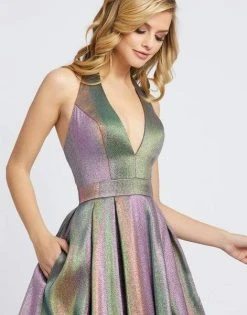 Ieena Duggal - 26181I Deep Halter V-neck Ballgown Formal Gowns 5 Ieena Duggal - 26181I Deep Halter V-neck Ballgown Formal Gowns