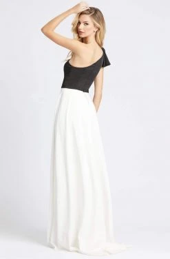 Ieena Duggal - 26191I Two Tone Asymmetric Jumpsuit With Overskirt Formal Gowns