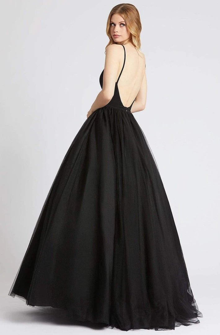 Formal Gowns Ieena Duggal - 26226I Plunged Back Glitter Tulle Ballgown 4 Formal Gowns Ieena Duggal - 26226I Plunged Back Glitter Tulle Ballgown