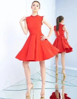 Ieena Duggal - 48772I Sleeveless Keyhole Style Back Cocktail Dress