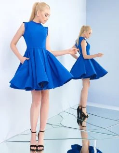 Ieena Duggal - 48772I Sleeveless Keyhole Style Back Cocktail Dress