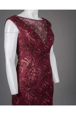 Ignite Evenings - 3399 Cap Sleeve Floral Sequined Mermaid Gown