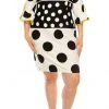 Plus Size Dresses ILE Clothing - SCP1082 Polka Dots Sheath Short Dress 1 Plus Size Dresses ILE Clothing - SCP1082 Polka Dots Sheath Short Dress