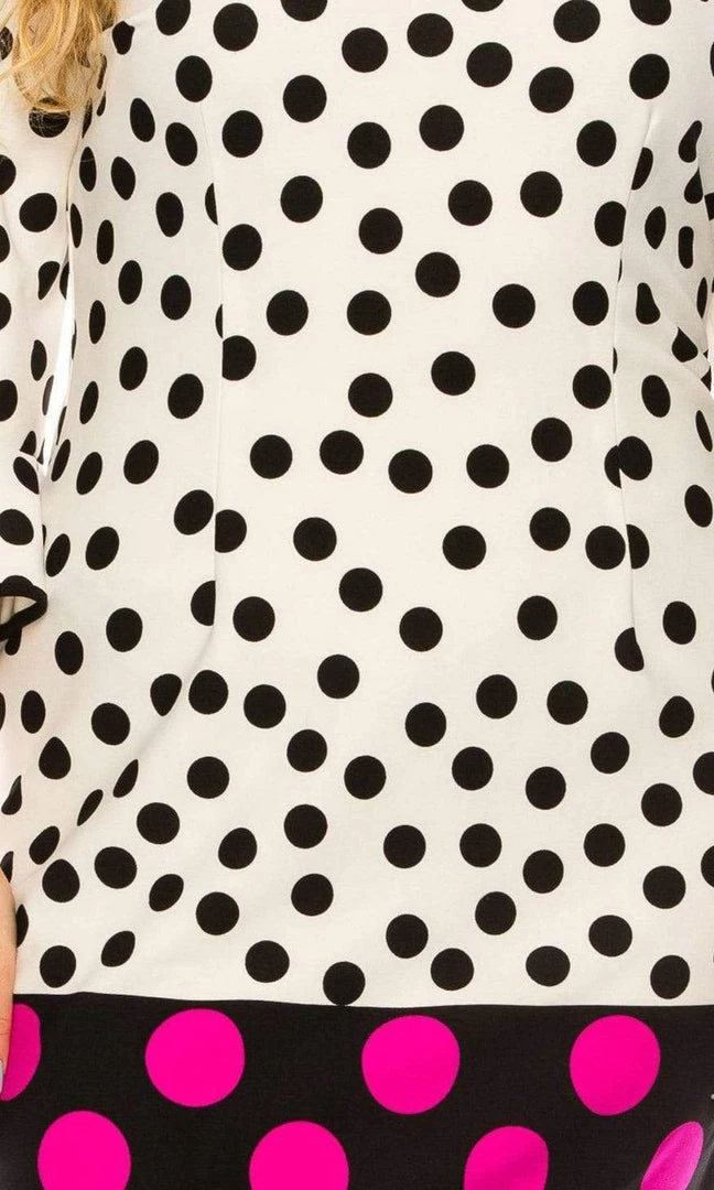 Plus Size Dresses ILE Clothing - SCP1082 Polka Dots Sheath Short Dress 9 Plus Size Dresses ILE Clothing - SCP1082 Polka Dots Sheath Short Dress
