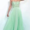 Formal Gowns Intrigue - 164 Strapless Embellished Sweetheart Bodice A-line Dress - 1 Pc Mint Green In Size 0 Available