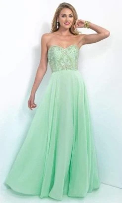 Formal Gowns Intrigue - 164 Strapless Embellished Sweetheart Bodice A-line Dress - 1 Pc Mint Green In Size 0 Available